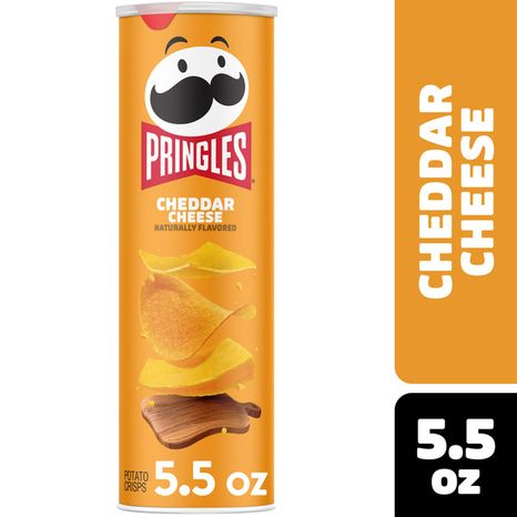 Pringles Cheddar Cheese Potato Crisps Chips, Lunch Snacks