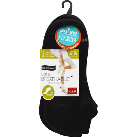 No nonsense Socks, Cushioned, No Show, 4-10, Women's