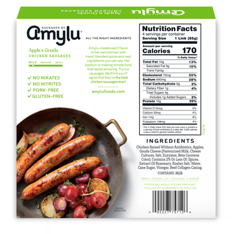 Amylu Apple & Gouda Chicken Sausage
