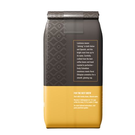 Peet's Coffee Luminosa Breakfast Blend, Light Roast Ground Coffee, Bag