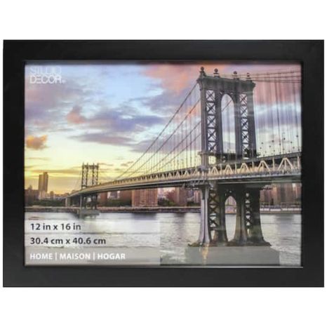 Studio Decor 12" Home Collection Flat Black Frame