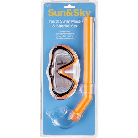 Sun & Sky Shatterproof Youth Swim Mask & Snorkel Set