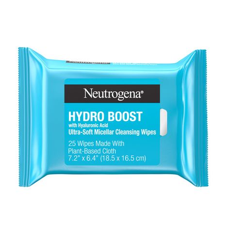 Neutrogena Hydro Boost Makeup Remover Wipes & Face Cleansing Towelettes, 25 Count
