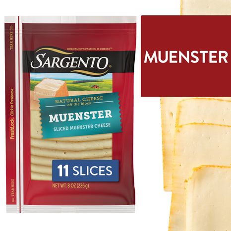 Sargento Natural Muenster Sliced Cheese, 11 Slices