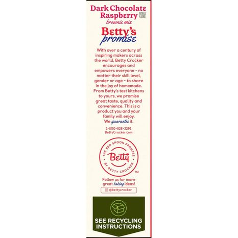 Betty Crocker Delights Dark Chocolate Raspberry Brownie Mix
