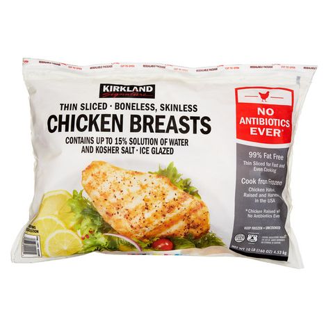 Kirkland Signature Thin Sliced Boneless Skinless Chicken Breasts
