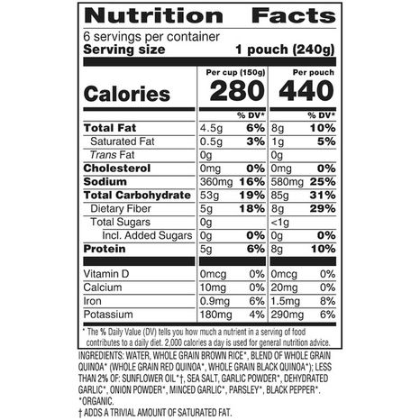 SEEDS OF CHANGE Organic Quinoa & Brown Rice with Garlic