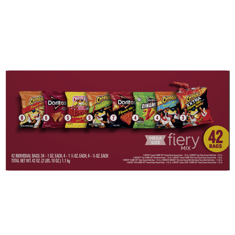 Frito Lay Snacks Fiery Mix Variety 42 Oz, 42 Count