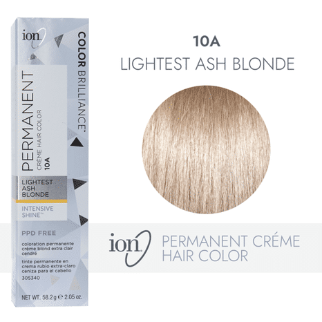 ion Permanent Creme Hair Color - 10A Lightest Ash Blonde