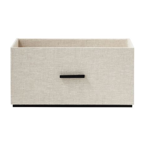 The Container Store Harmony Closet Storage Bin, 16 x 11 x 8 in - Natural Linen