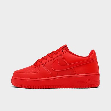 Nike Big Kids' Air Force 1 Low Casual Shoes, Size 7 - Red