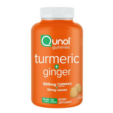 Qunol Turmeric Curcumin Complex Ginger Dietary Supplement 200 Gummies