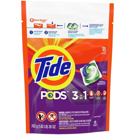 Tide Pods Liquid Detergent Pacs, Spring Meadow