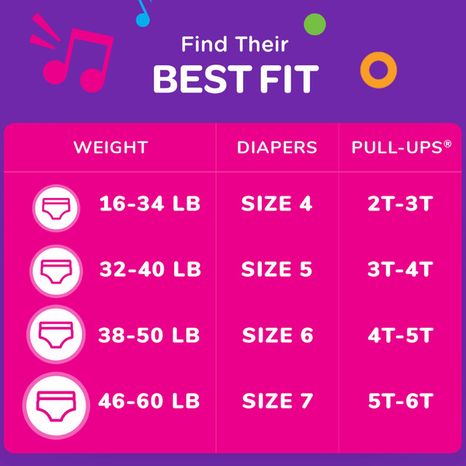 Pull-Ups Girls' Potty Training Pants, 3T-4T (32-40 lbs)