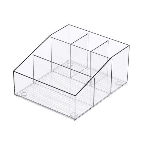 Everything Organizer Narrow Divided Clear Organizer, 6 x 7 x 3-1/2 in