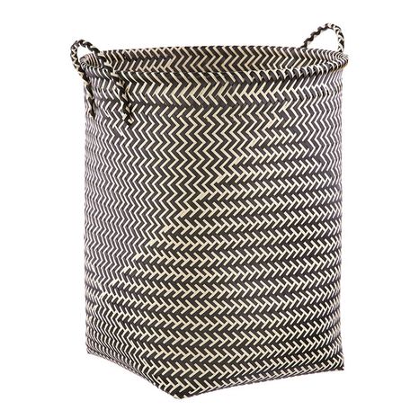 Strapping Laundry Hamper - Black & Off-White - 18" x 18" x 22"