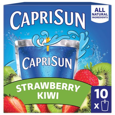 Capri Sun Strawberry Kiwi Naturally Flavored Juice Drink Blend