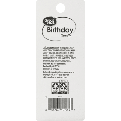 Great Value Birthday Candle, 9