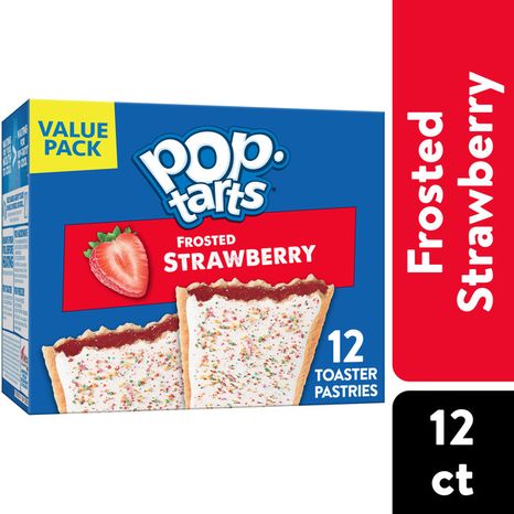 Pop-Tarts Frosted Strawberry Toaster Pastries, Breakfast Foods, Value Pack, 12 Count