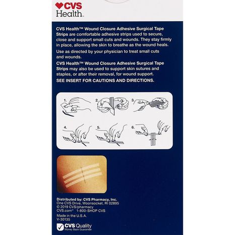CVS Pharmacy Wound Closure Adhesive Surgical Tape Strips, All One Size