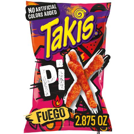 Takis Fuego Pix 2.875 oz Snack Size Bag, Hot Chili Pepper & Lime Flavored Extreme Spicy Crunchy Corn Puff Snack