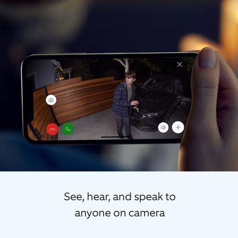 Ring White Battery Spotlight Cam Plus