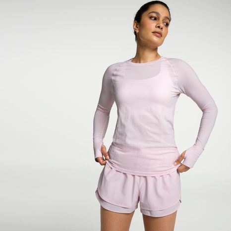 CALIA Women's Seamless Long Sleeve Tee, XS - Luminous Pink