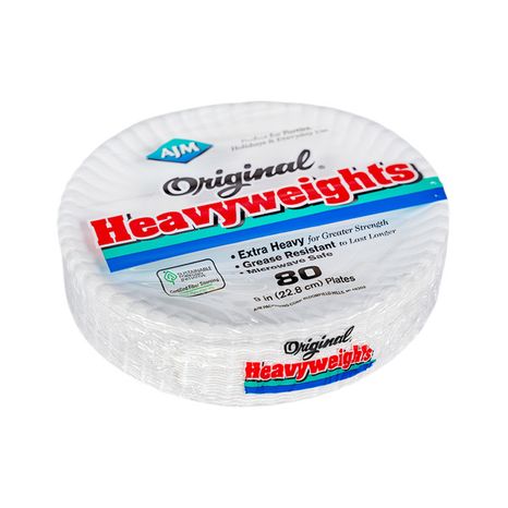 A J M Packaging Corp. Original Heavyweights Paper Plates