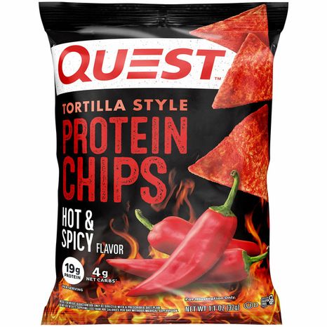 Quest Protein Chips, Hot & Spicy Flavor, Tortilla Style