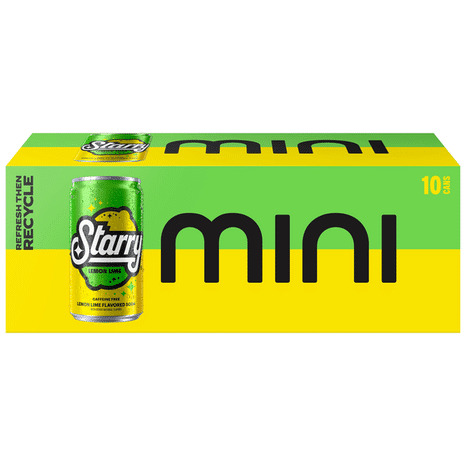 Starry Lemon Lime Soda, Caffeine Free, Mini Cans