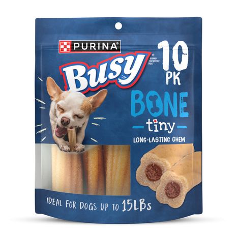 Purina Busy Bone Adult Toy Breed Dog Chew Bone Treats, Tiny