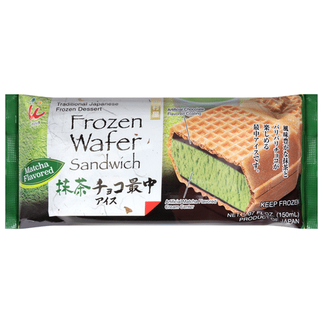 Imuraya Traditional Japanese Matcha Flavored Frozen Wafer Sandwich