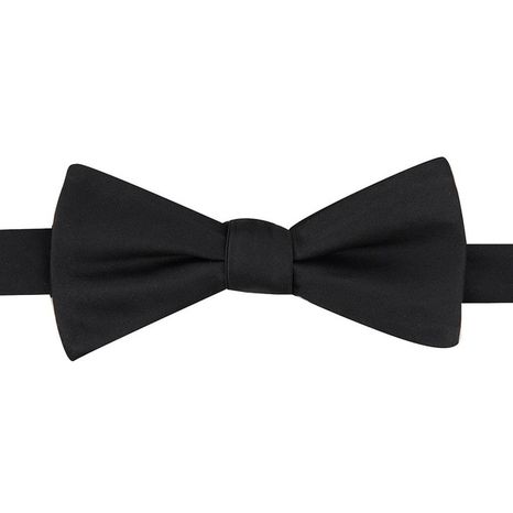 Bespoke Apothecary Men's Pre-Tied Bow Tie - Black Sateen