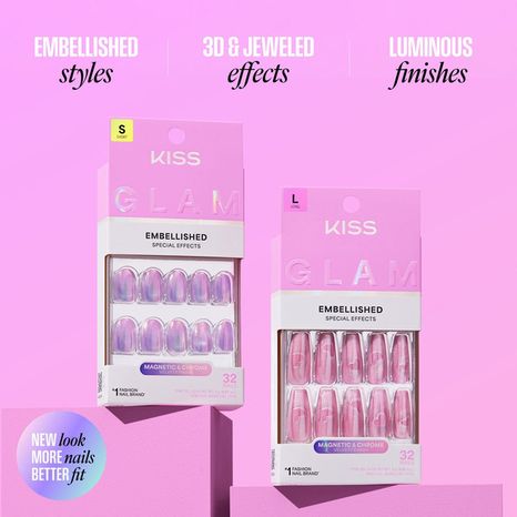 KISS Day n Night Embellished Long Nails