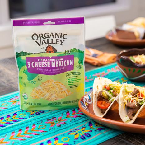 Organic Valley® 3 Cheese Organic Finely Shredded Mexican Cheese Blend