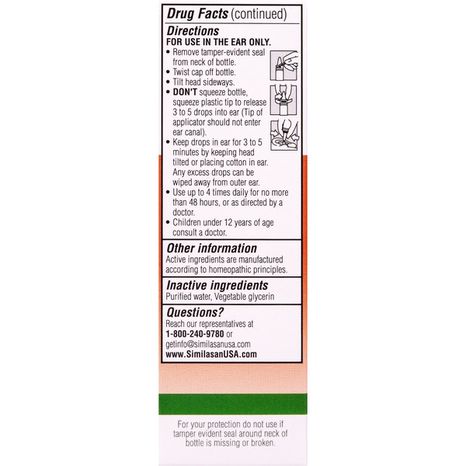 Similasan Ear Drops, Earache Relief