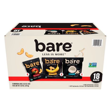 bare Chips, Apple/Banana/Coconut, Variety Pack