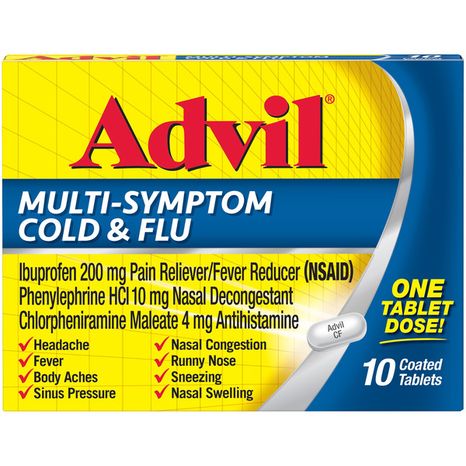 Advil Cold and Flu Medicine with Ibuprofen