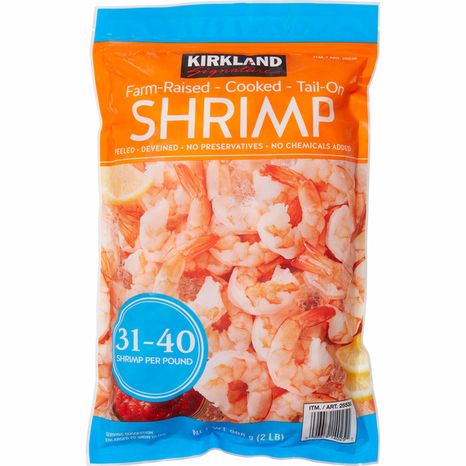 Kirkland Signature Cooked Tail- On Shrimp, 31-40 ct, 2 lbs