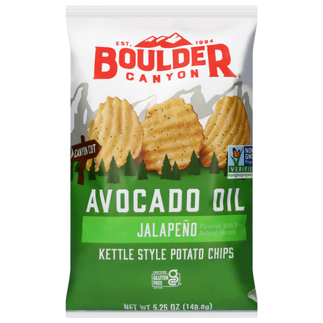 Boulder Canyon Canyon Cut Avocado Oil Kettle Style Jalapeno Flavored Potato Chips