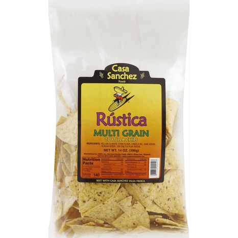 Casa Sanchez Tortilla Chips, Multi Grain, Rustica