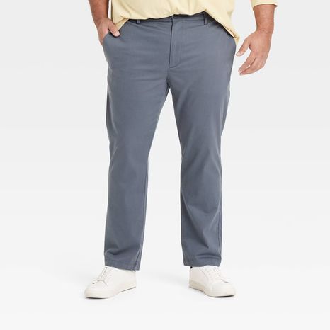 Goodfellow And Co Men's Comfort Wear Slim Fit Chino Pants, Size 32 x 34 - Gray