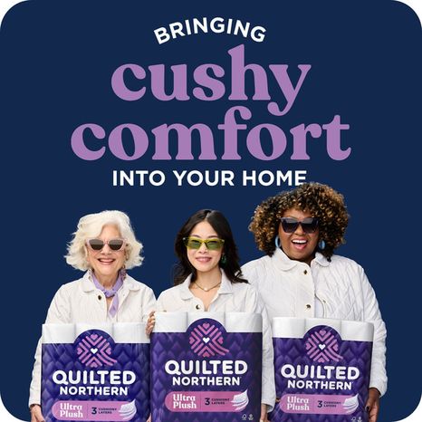 QUILTED NORTHERN Ultra Plush Toilet Paper, 24 Mega Rolls