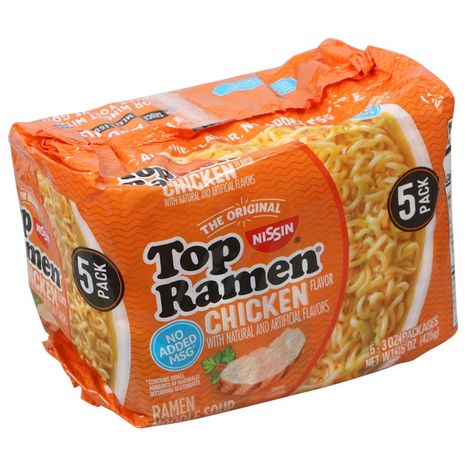 Nissin Soup, Ramen Noodle, Chicken Flavor, 5 Pack