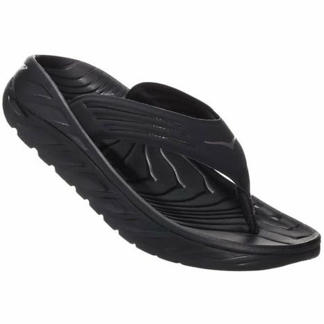 HOKA Men's Ora Recovery Flip 2 - Black & Dark Gull Gray - 8