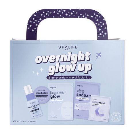 SpaLife 5 Piece Overnight Glow Up Travel Facial Kit