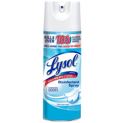 Lysol Disinfectant, Sanitizing and Antibacterial Spray, Crisp Linen