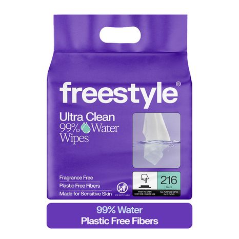 Freestyle Wipes, Ultra Clean Water Wipes Fragrance Free