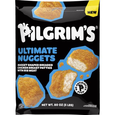 Pilgrim's Pride Ultimate Nuggets Nugget Shaped Breaded Chicken Breast Patties With Ribmeat
