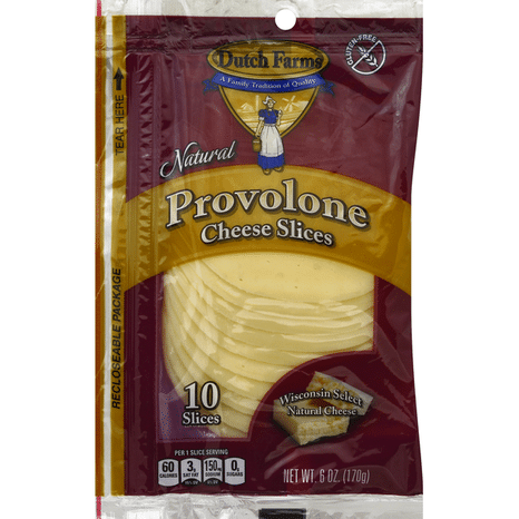 Dutch Farms Cheese Slices, Natural Provolone